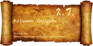 Kelemen Tulipán névjegykártya